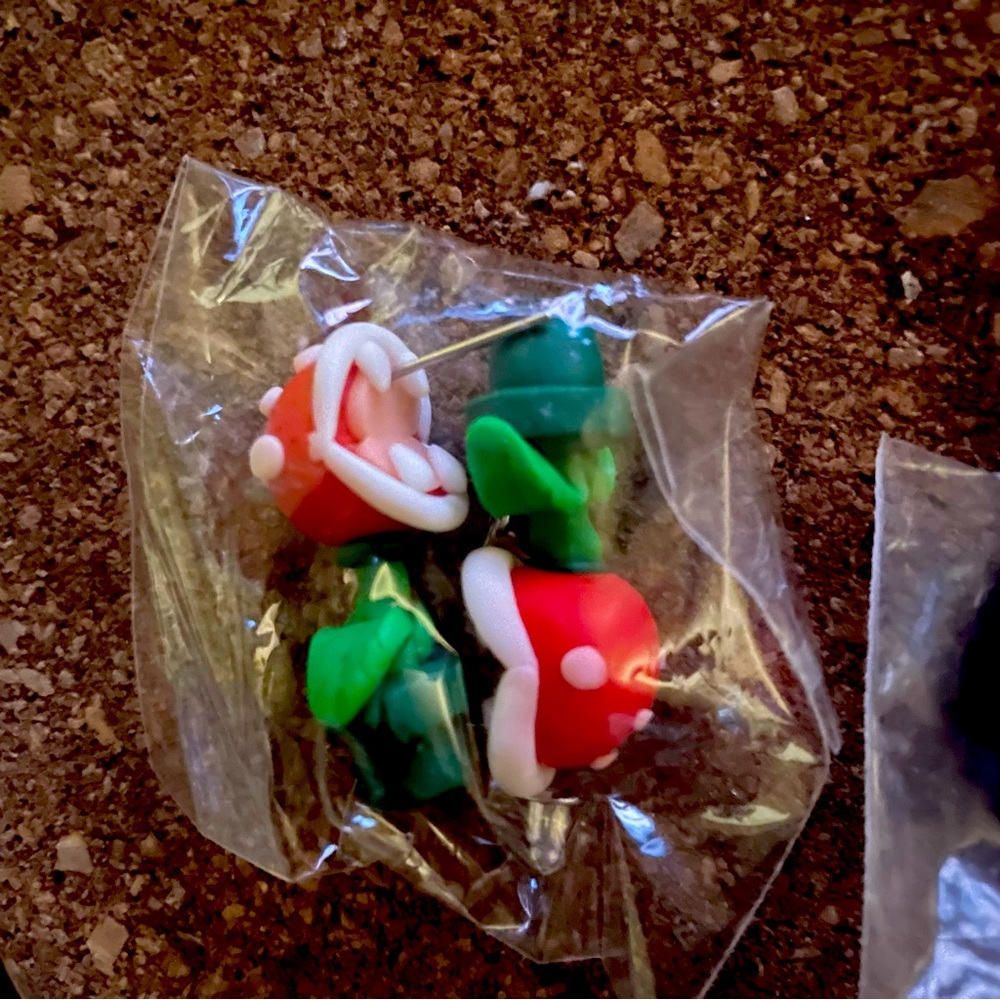 Cute Nintendo Super Mario Piranha Plant Earrings 2/$25